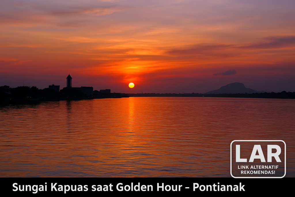 Sungai Kapuas saat Golden Hour – Pontianak